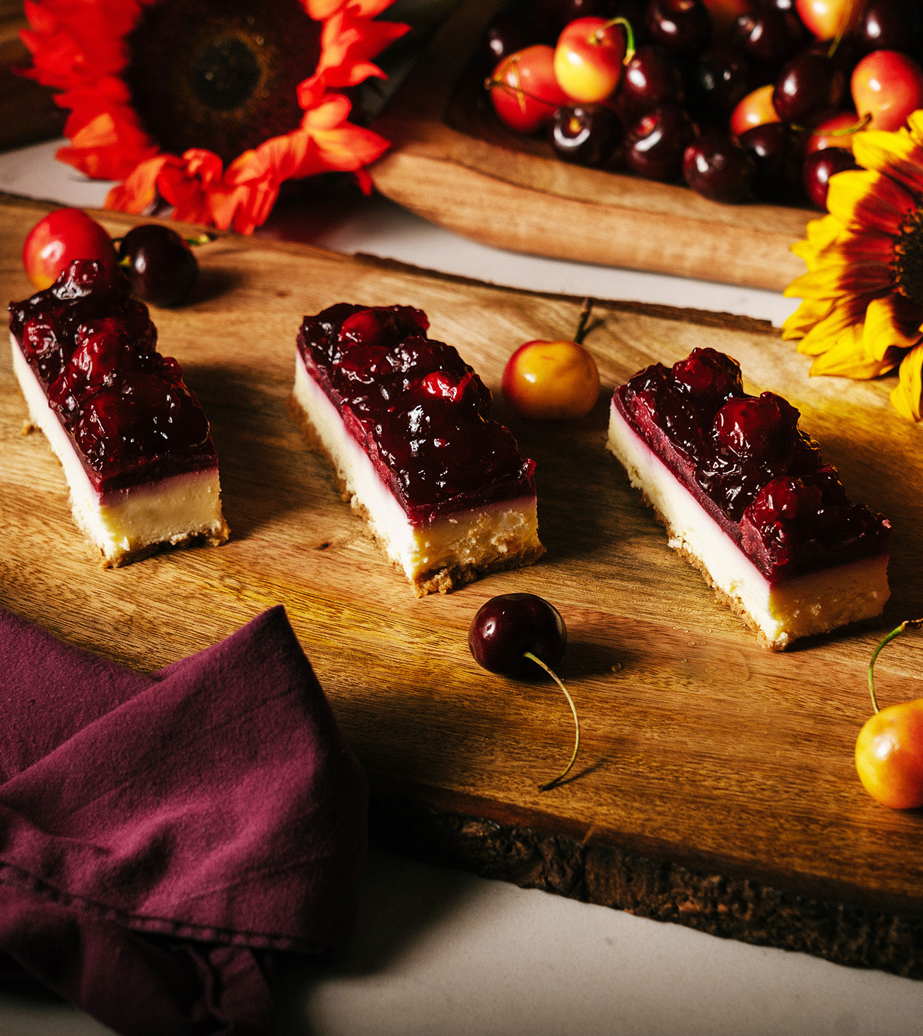 Mascarpone Cherry Cheesecake Bar NEW Daboom Desserts